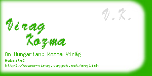 virag kozma business card